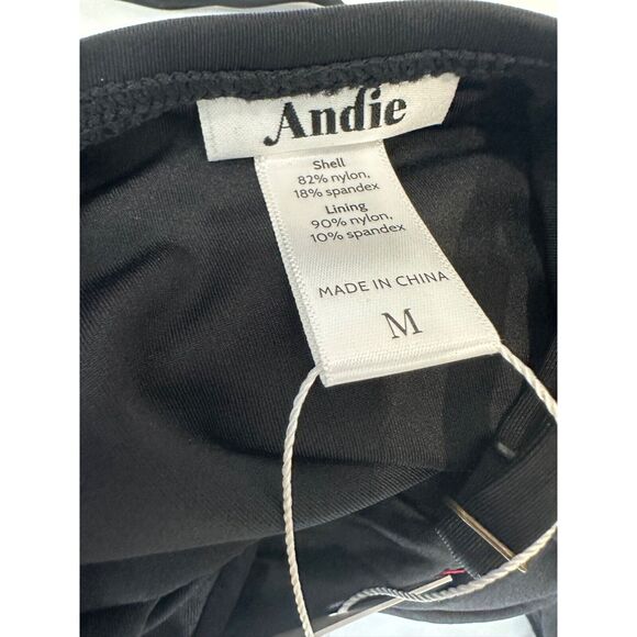 Andie Swim The Sardinia Black Minimalist Resort One Piece NWT Medium - Picture 6 of 7